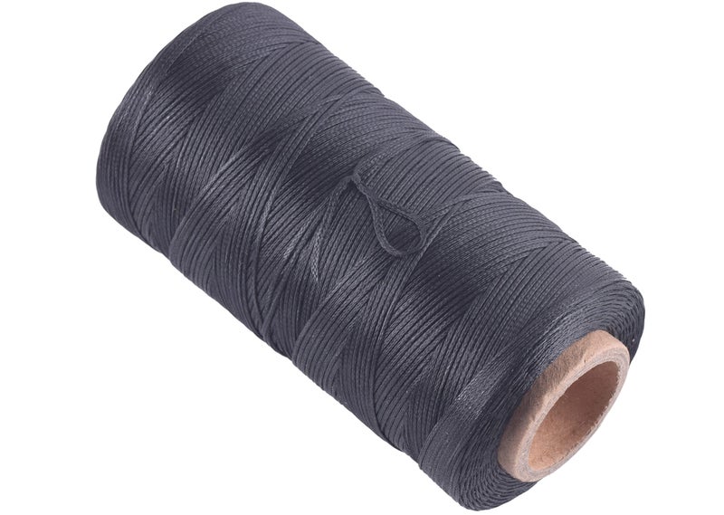 KONMAY 1 Roll 150D/0.8mm 283 Yards Black Flat Leather Sewing Waxed Thread for Leather Stitching/Bookbinding/Leather Repairing/Jewelry Making - Image 3
